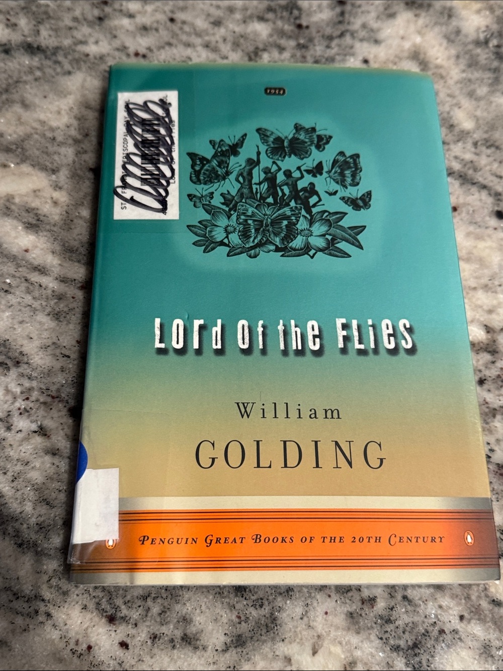 Original Penguin Teal and Gold "Lord of the Flies" Coffee Table Book